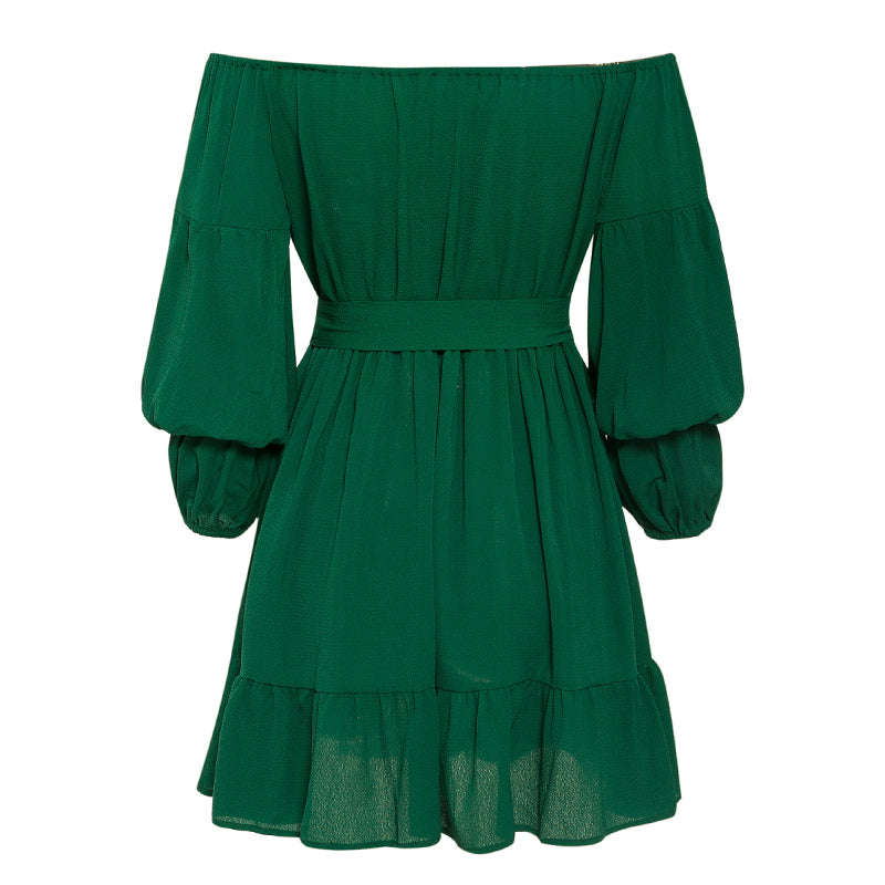 Dark green boho clearance dress