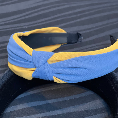 Yellow/Blue Colour Block Headband