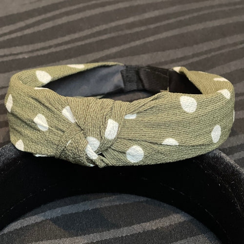 Green Polka Dot Headband