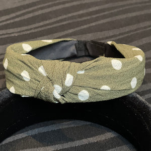 Green Polka Dot Headband