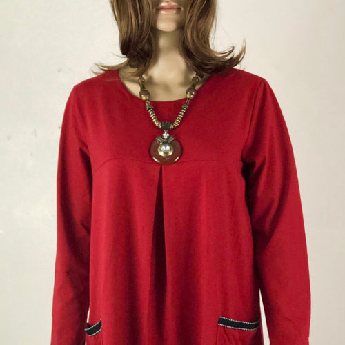 Long Sleeve Tunic with Tiny Pocket Detailing