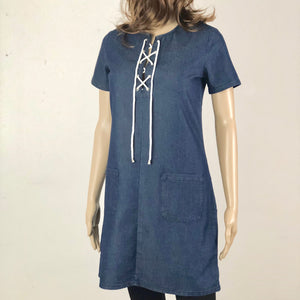 Dark Blue Linen Blend Tunic