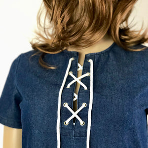 Dark Blue Linen Blend Tunic