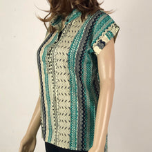 Load image into Gallery viewer, Turquoise ethnic print tunic