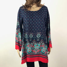 Load image into Gallery viewer, Blue and Red Casual Tunic