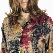 Load image into Gallery viewer, Linen Blend Shirt with Tree Collage - Warm