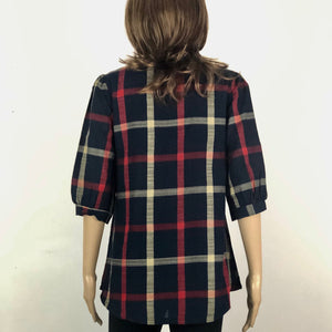 Black Check Print Tunic