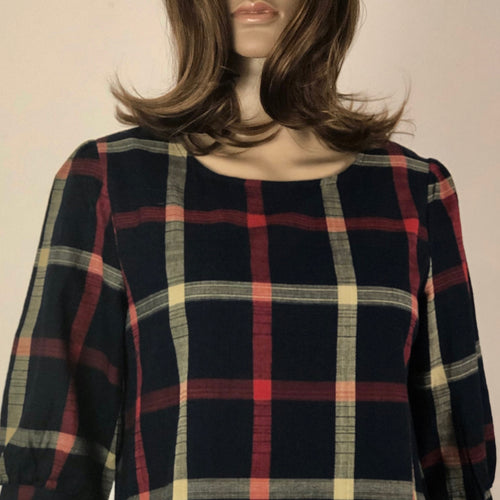 Black Check Print Tunic