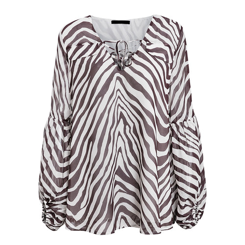 Zebra Striped Top