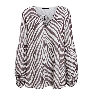 Zebra Striped Top