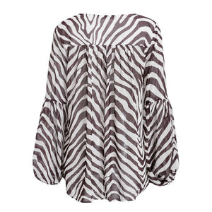 Zebra Striped Top