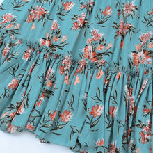 Load image into Gallery viewer, Floral Blue Boho Dress