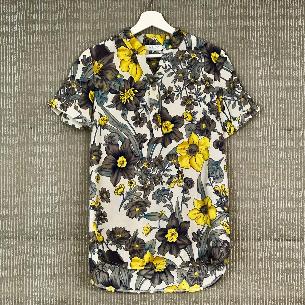 Grey & Yellow Floral Tunic