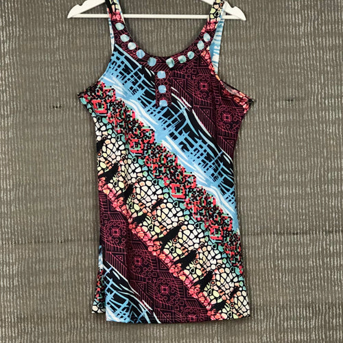 Abstract Print Vest