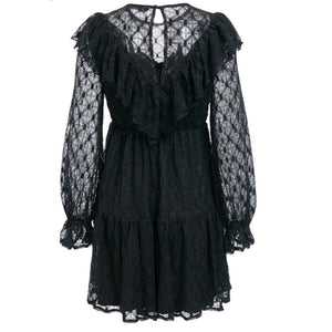 Black Lace Long Sleeve Dress