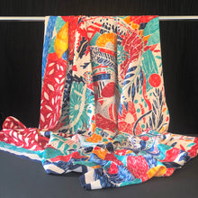 Load image into Gallery viewer, Colourful Doodle Silk Scarf