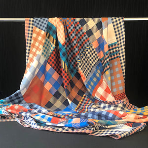 Luxury Silk Square Pattern Scarf